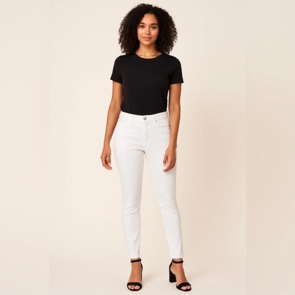 Vince Camuto White Skinny Jeans Stretchy Ankle-Length